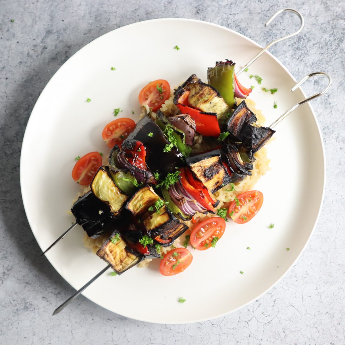 VEGAN Eggplant Skewers Fitchow