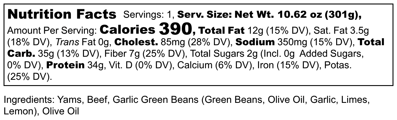 FITMEAL - Steak, Yams & Green Beans - Image 2