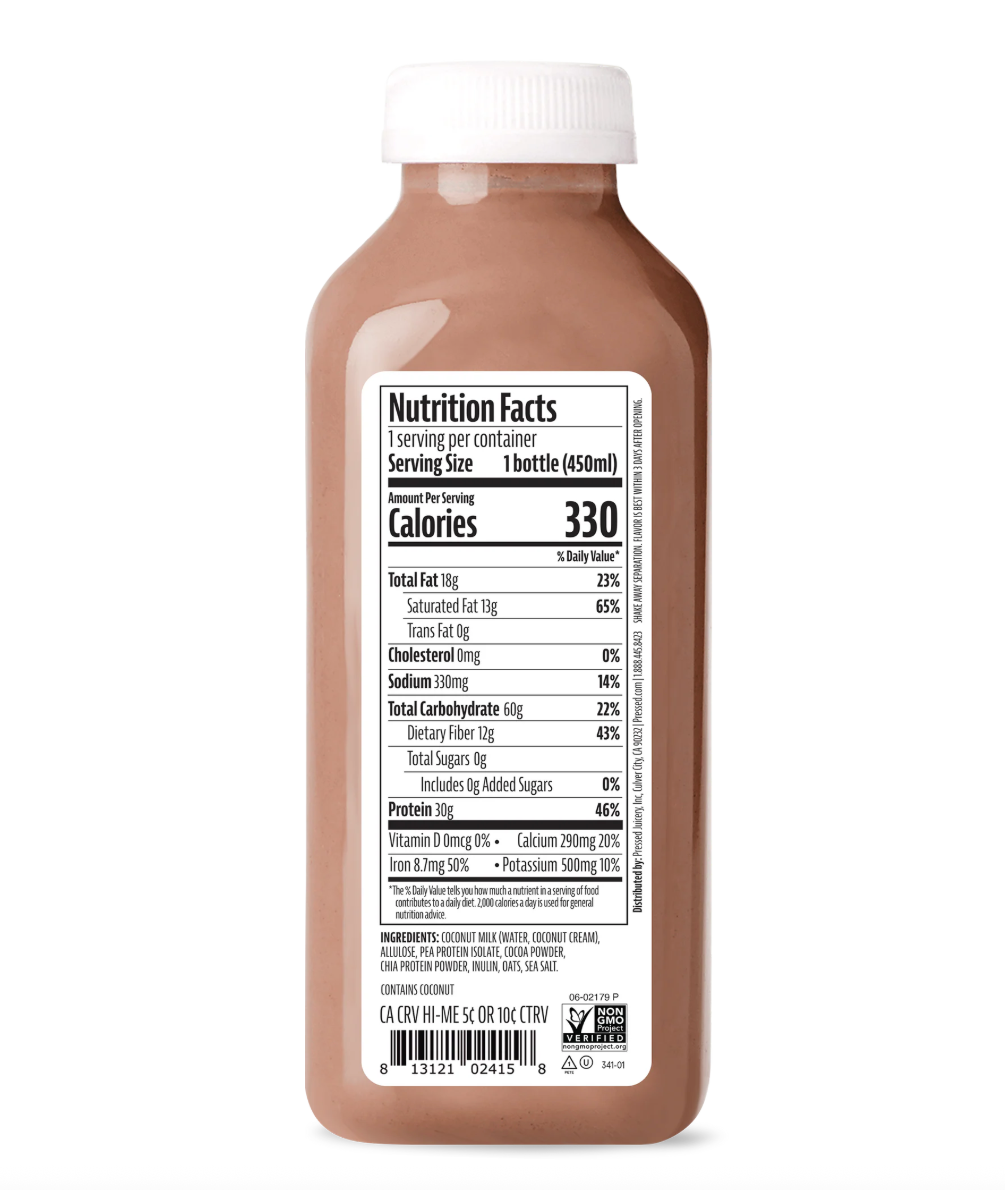 Pressed - Protein Dark Chocolate - Label