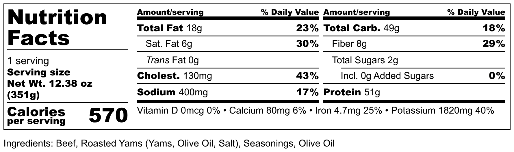 FITMEAL - Steak & Yams (Protein+) - Image 2